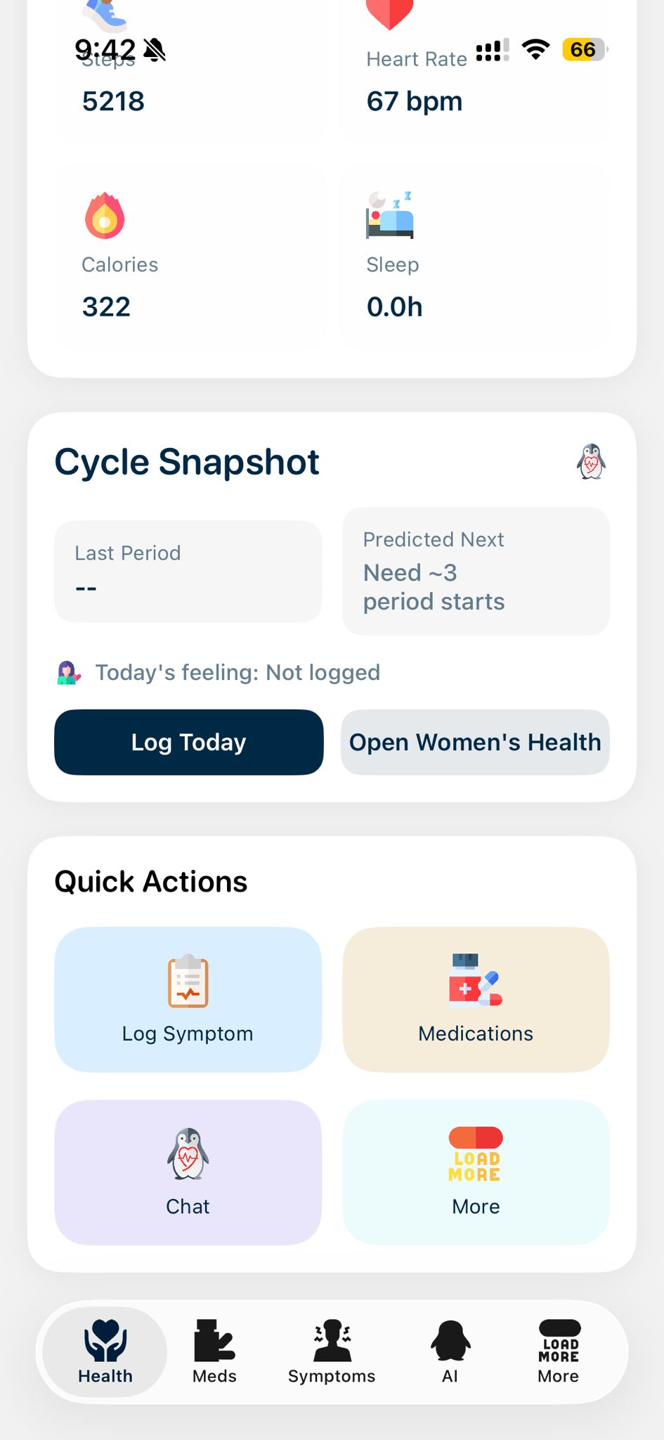 Health data & actions